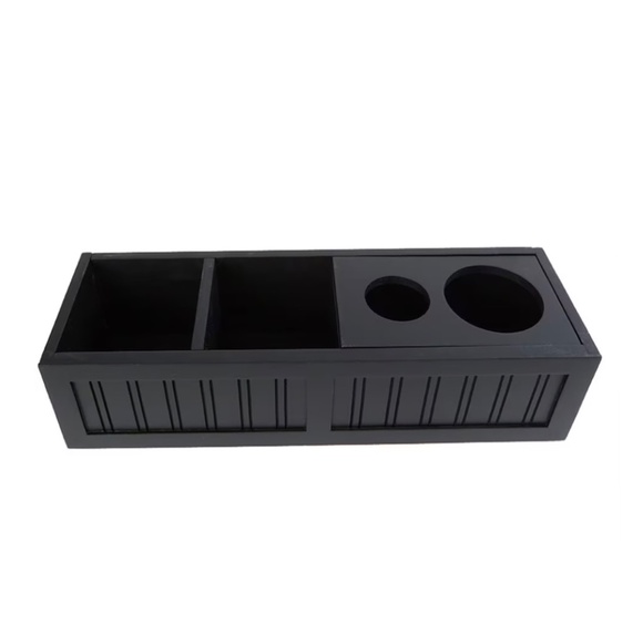 NIB Black Organization Bathroom Wall Shelf with Towel Bar! - Picture 2 of 6